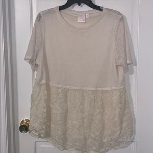Lauren Conrad Lace Cream top!